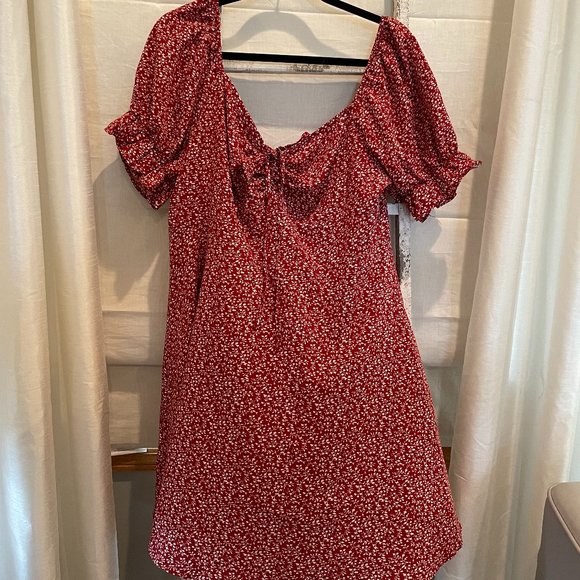 Shein Red Floral Dress - Picture 2 of 5